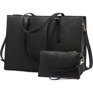 LOVEVOOK 15.6" Laptop Tote for Women, Shoulder Bag, Business & Travel Briefcase